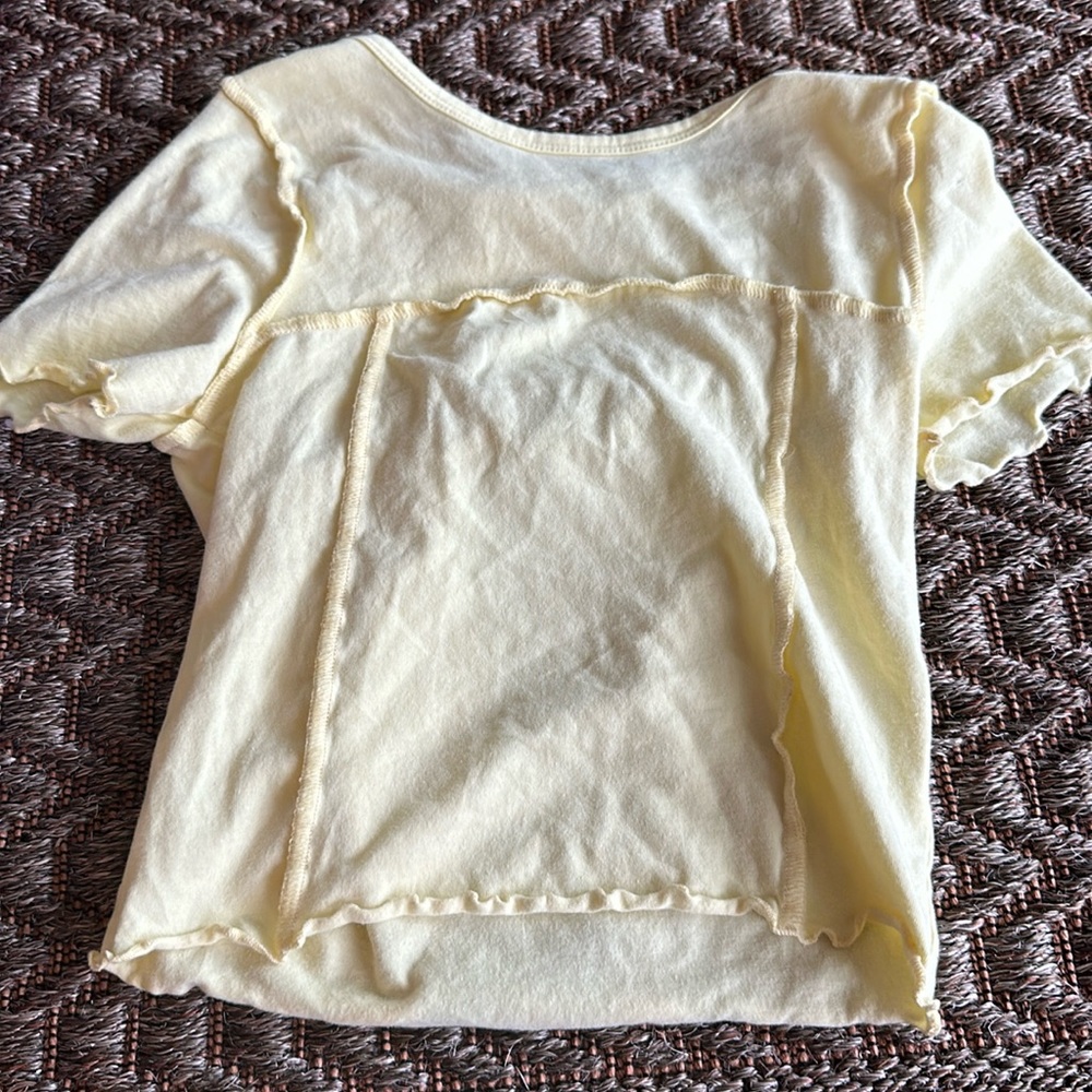 light yellow baby tee